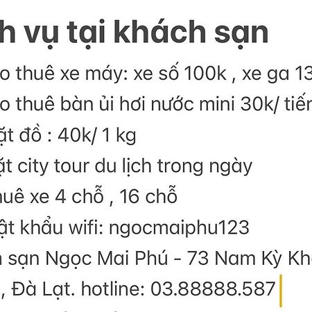 Ngoc Mai Phu Hotel Dalat المظهر الخارجي الصورة